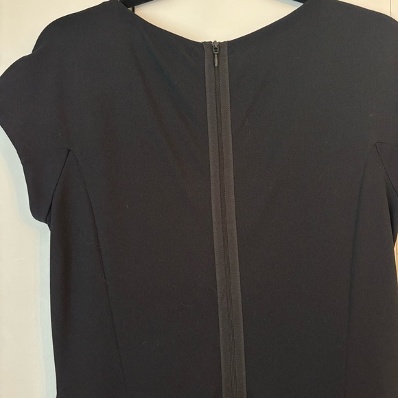 Armani Collezioni | Black Scoop Neck Knee-Length Dress - Size 10 - Picture 8 of 11